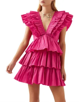 AJE Rhythmic Frilled Mini Dress  for rent on The Volte - image 1