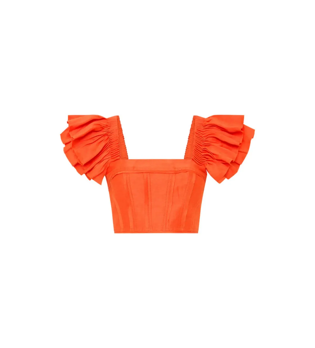 AJE Imagination Frill Sleeve Top Size 8 & Yves Midi Skirt Size 6 Set - Image 4