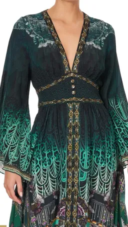 Camilla Fitzgeralds Flapper Kimono sleeve dress with shirring detail for rent on The Volte - image 5