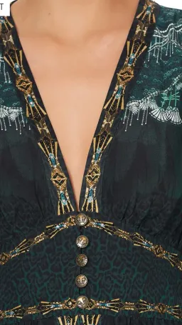 Camilla Fitzgeralds Flapper Kimono sleeve dress with shirring detail for rent on The Volte - image 6