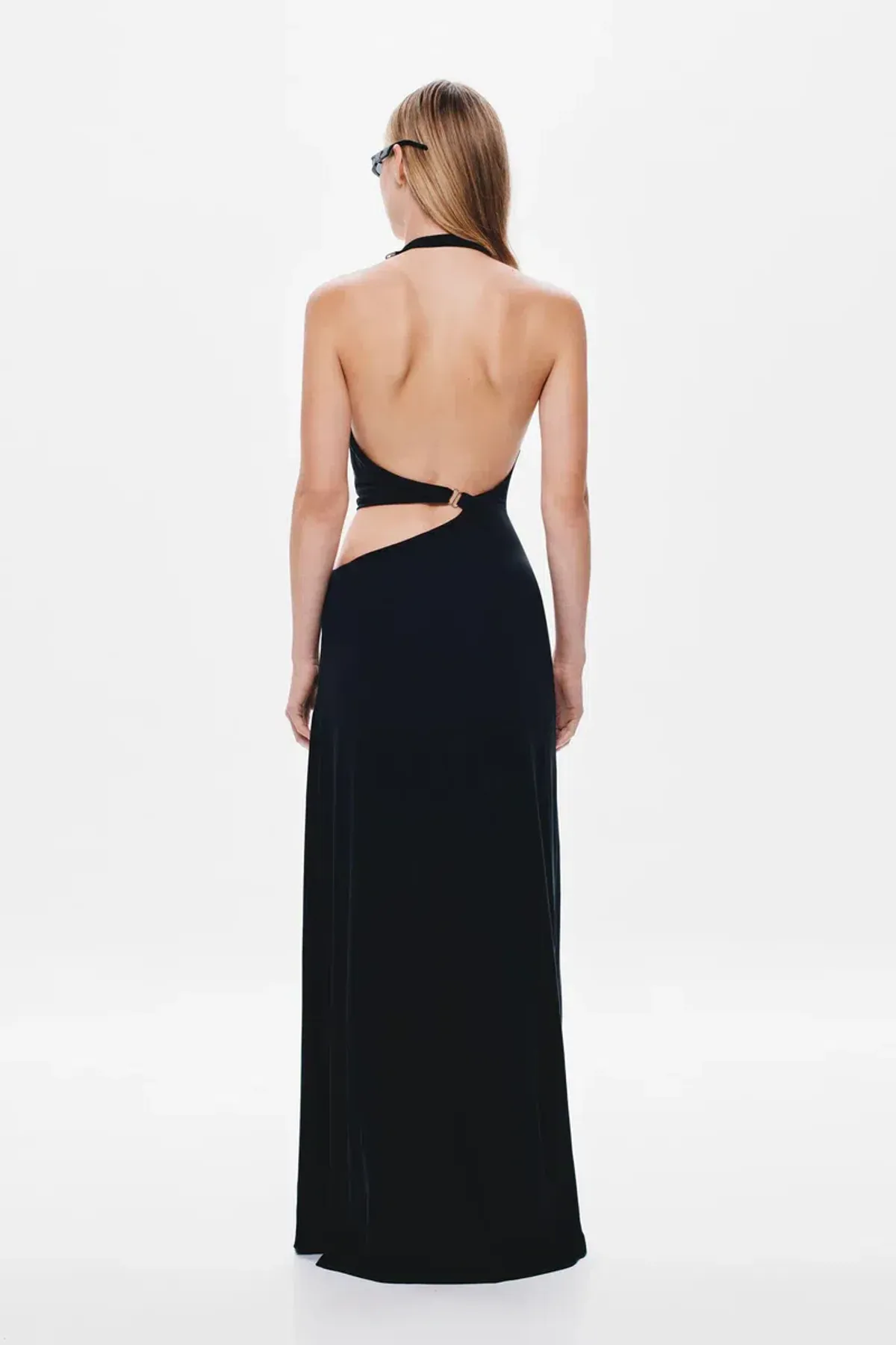New MISHA “Devon” Cupro Maxi Dress in Black - Size 10 Formal Gown - Image 5