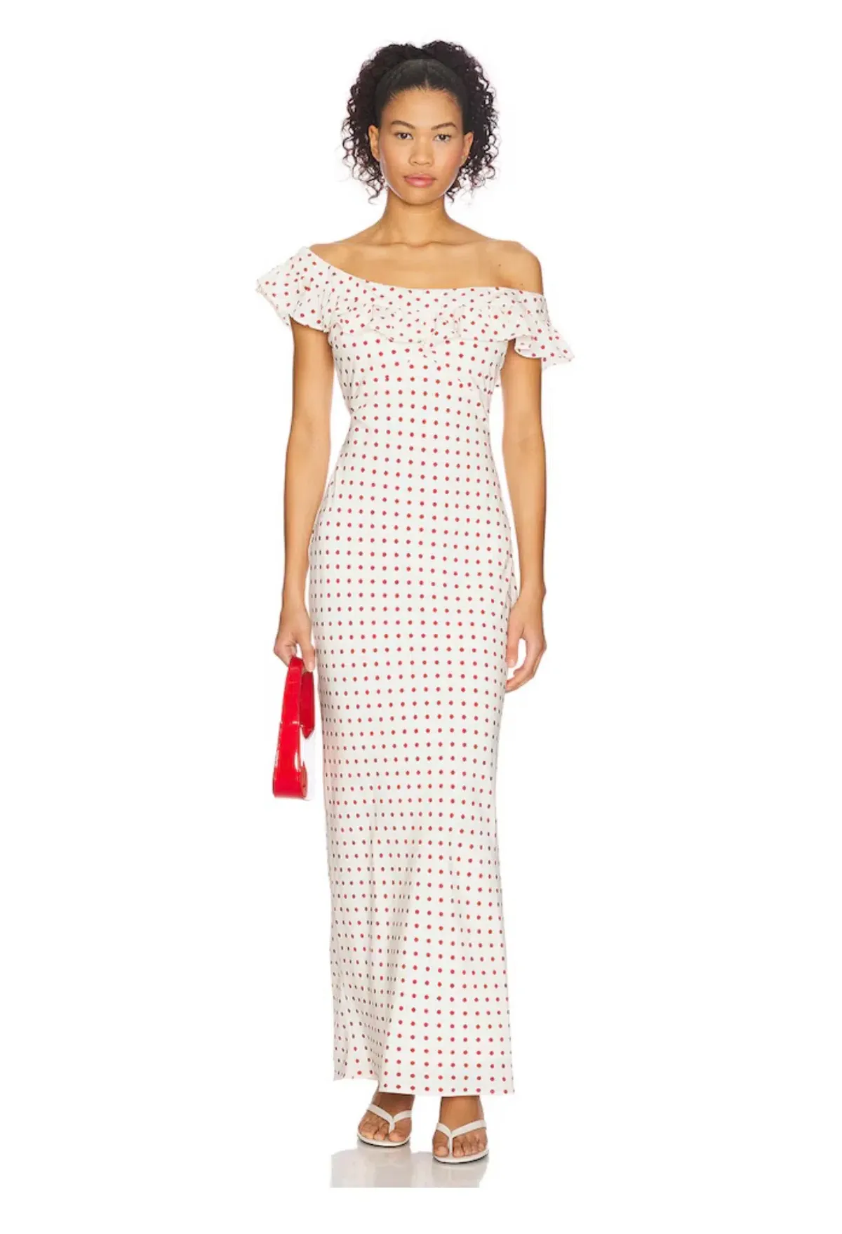 Monroe Maxi Dress in Red Dot MORE TO COME - Image 1