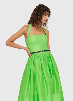 Leo Lin - Citron Midi Dress Size 10 for rent on The Volte - image 1