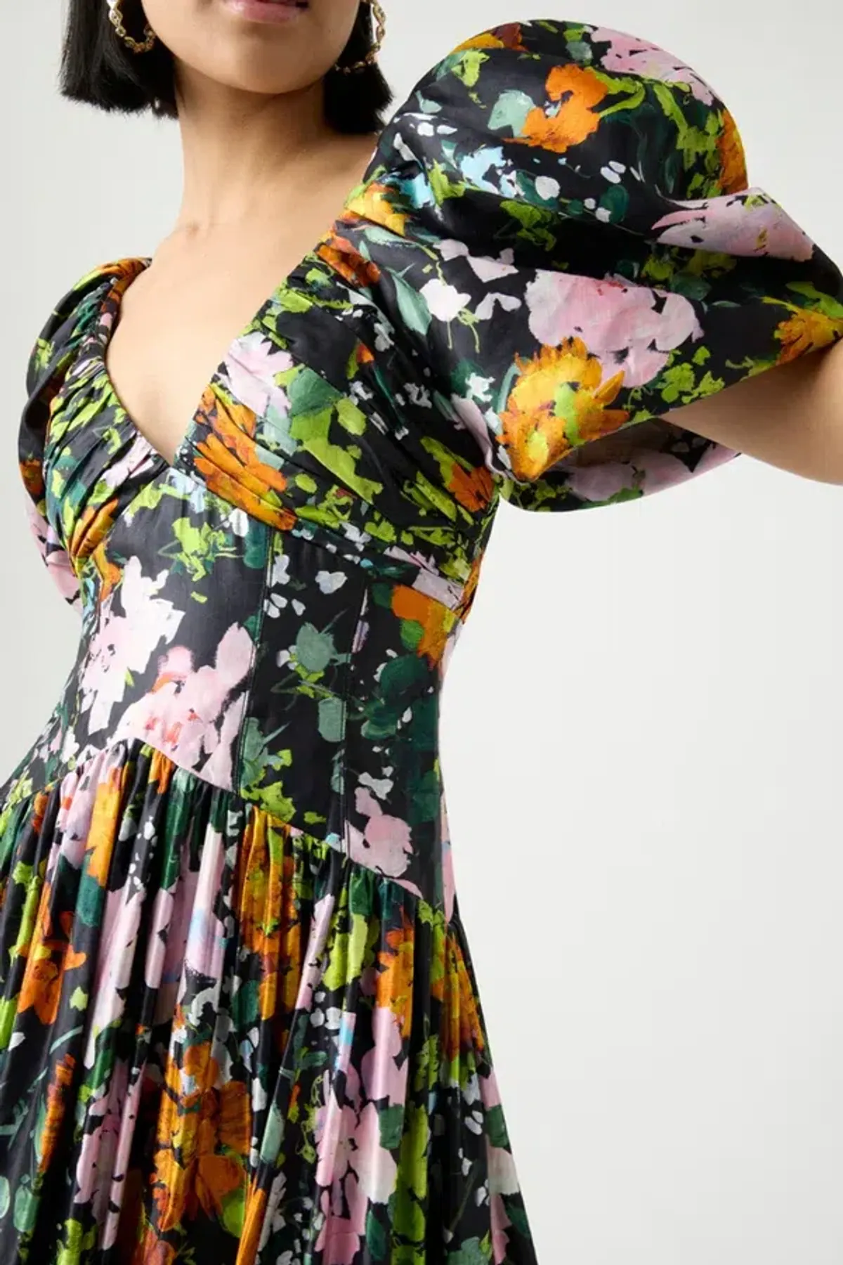 AJE - Gabrielle Plunge Midi Dress Size 10 - Image 3