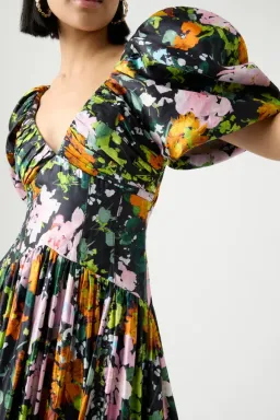 AJE - Gabrielle Plunge Midi Dress Size 10 for rent on The Volte - image 3