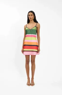 With HarperBias Mini Dress | Emerald Stripe  - Size Small for rent on The Volte - image 4
