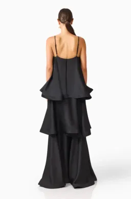TILLY TIERED MAXI DRESS | BLACK - SIZE 8 for rent on The Volte - image 3