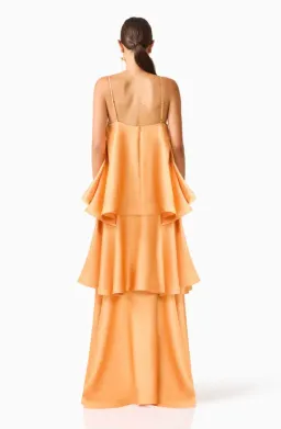 TILLY TIERED MAXI DRESS | ORANGE - SIZE 6 for rent on The Volte - image 3