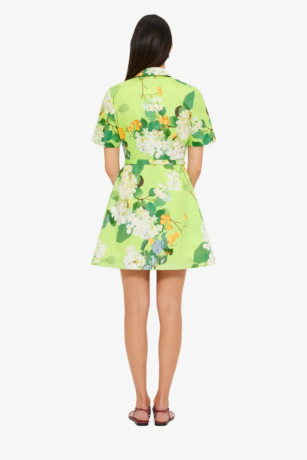 Leo Lin Brigitte mini dress Hydrangea in Lime Sz 10 - Image 2