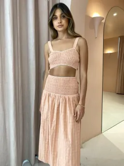 Mon Renn Sofia Midi Dress In Blush Size 8 for rent on The Volte - image 3