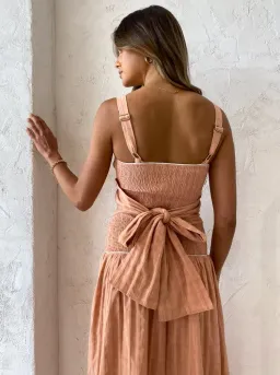 Mon Renn Sofia Midi Dress In Blush Size 8 for rent on The Volte - image 5