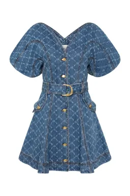 Aje Diamond logo denim mini dress sz 16 for rent on The Volte - image 1