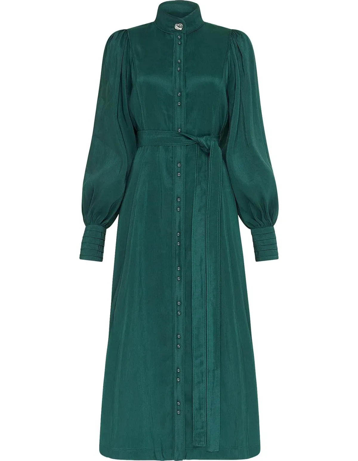 Aje emerald green Gentle shirt dress sz 14 - Image 4