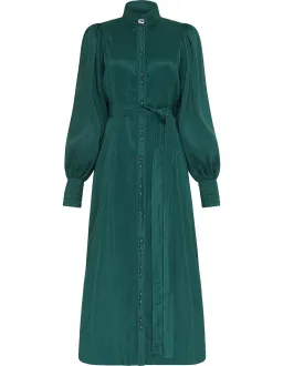 Aje emerald green Gentle shirt dress sz 14 for rent on The Volte - image 4