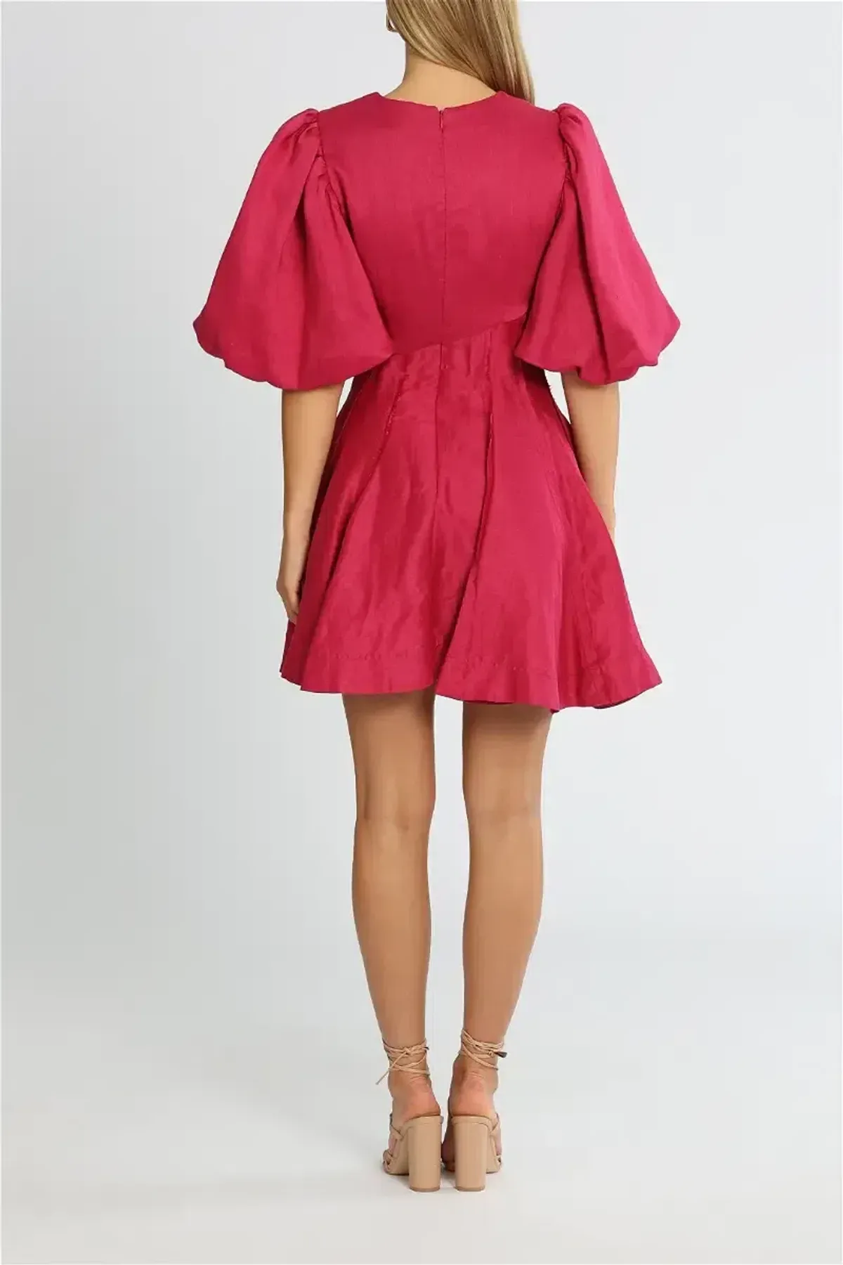 Aje asymmetrical mini dress fuschia sz 12 - Image 3