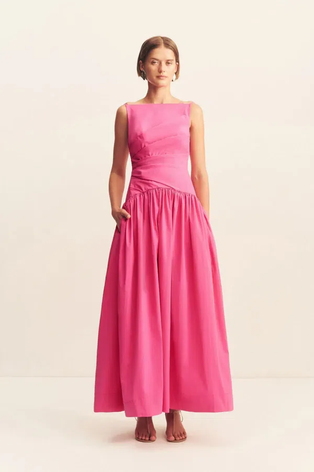Shona Joy Campbell Maxi Dress Size 8 Vivid Pink - Image 1