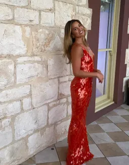 MISHA Sapphire Gown Red Size S for rent on The Volte - image 4