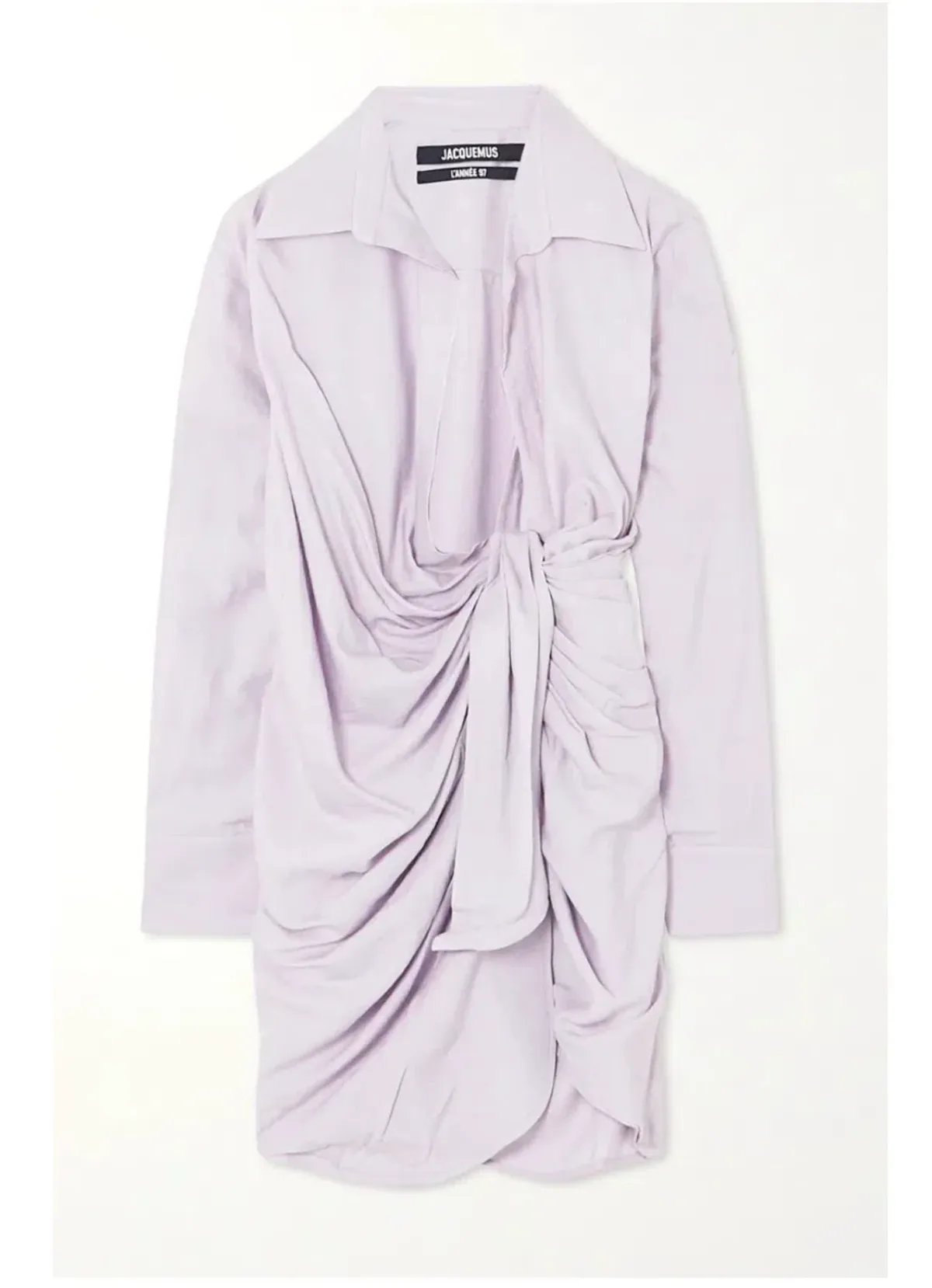 Jacquemus La Robe Bahia Mini Shirt Dress Mini Lilac Size AU 6 - Image 3