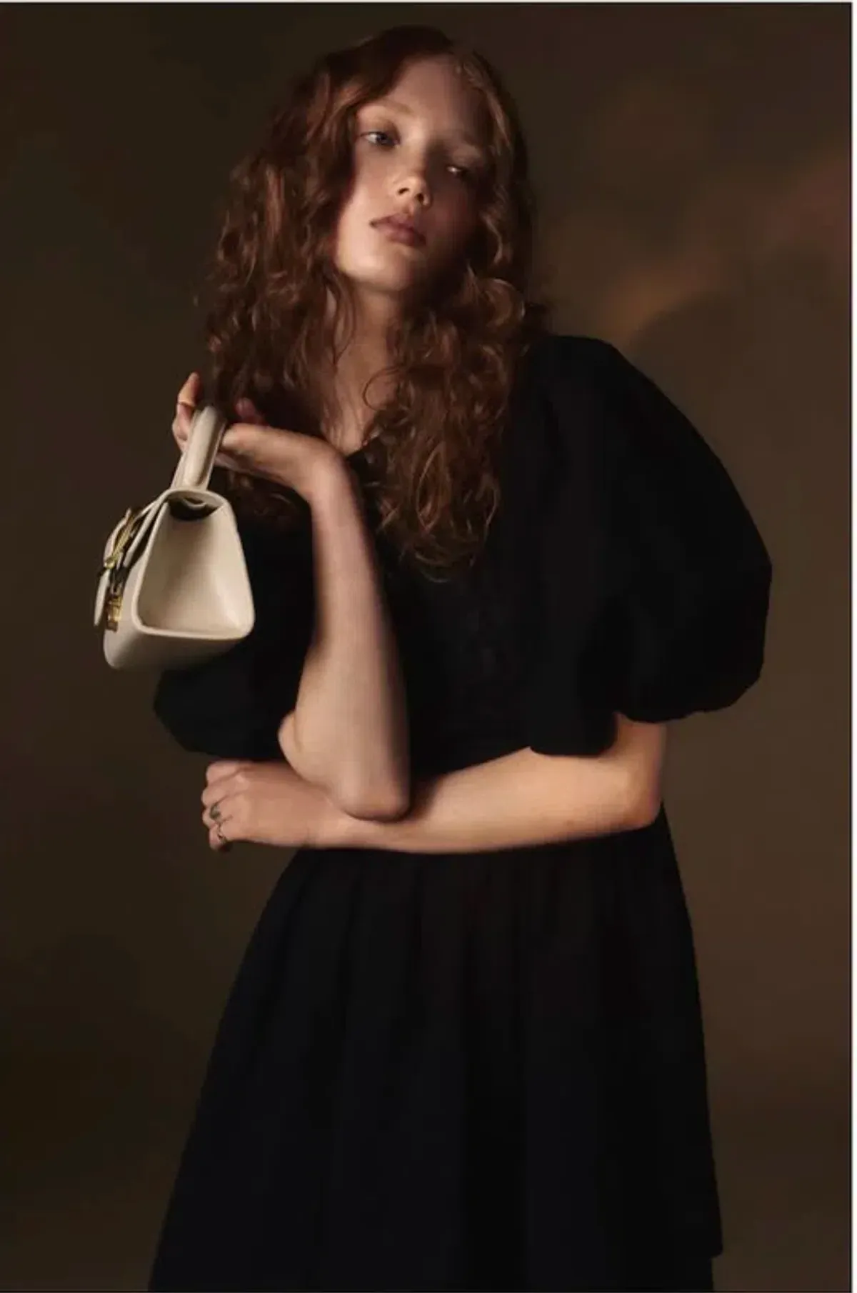 Custom Made Van Der Kooij Mini Dress Black Cocktail Puff Sleeve - Image 2