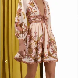 Zimmermann Cassia plunge mini dress size 3 for rent on The Volte - image 2