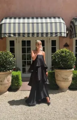 ELLIATT TILLY TIERED MAXI BLACK SIZE 8 for rent on The Volte - image 5