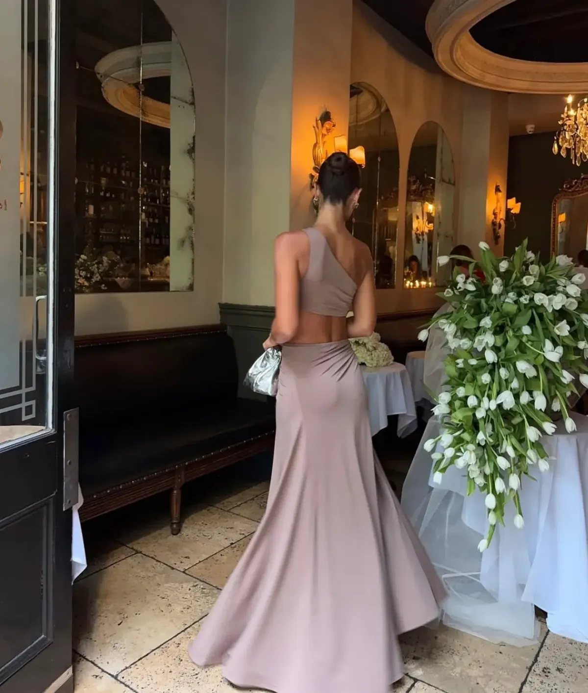 Ance Gria Serena Gown Taupe Size 8 - Image 3