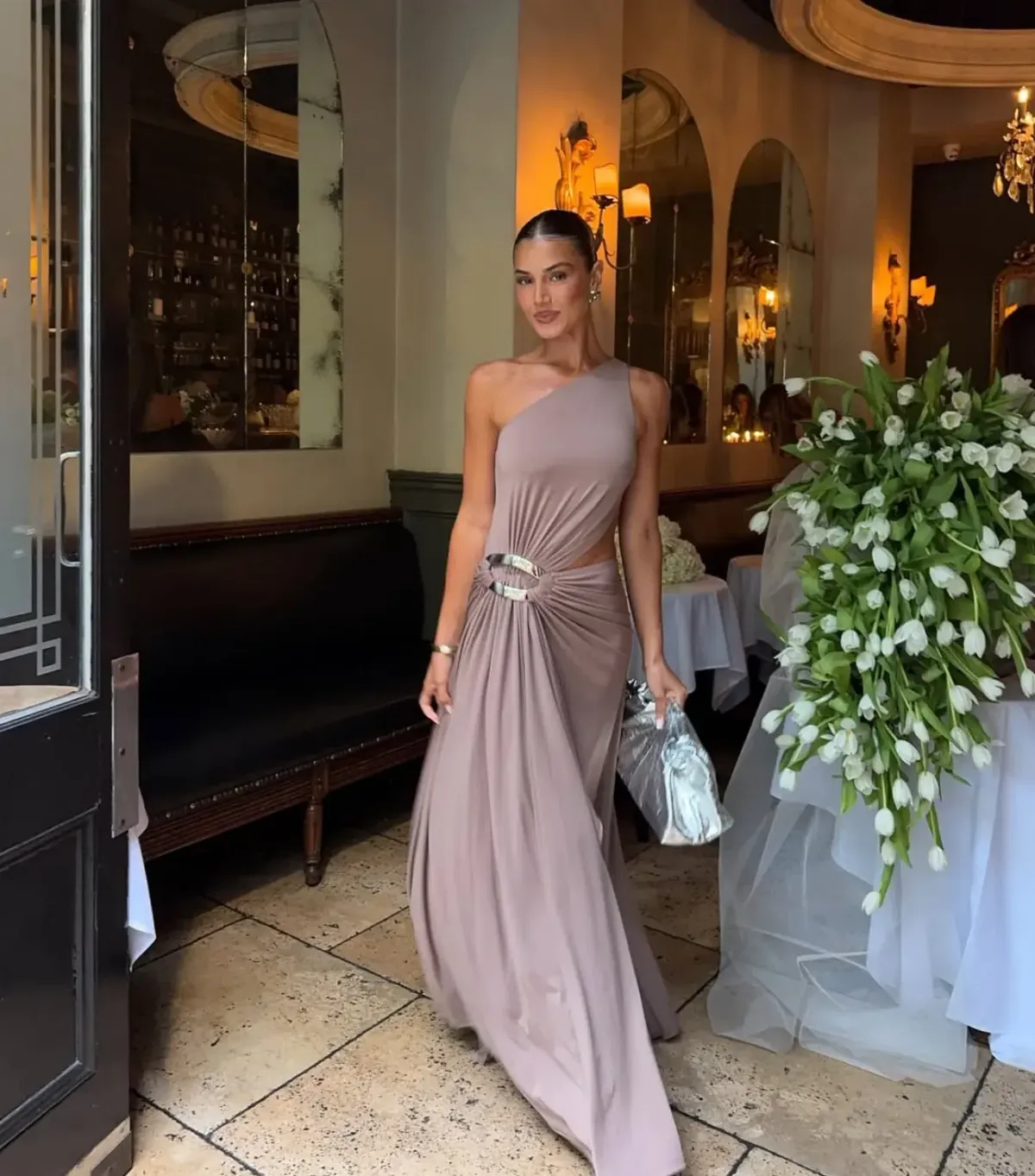 Ance Gria Serena Gown Taupe Size 8 - Image 2