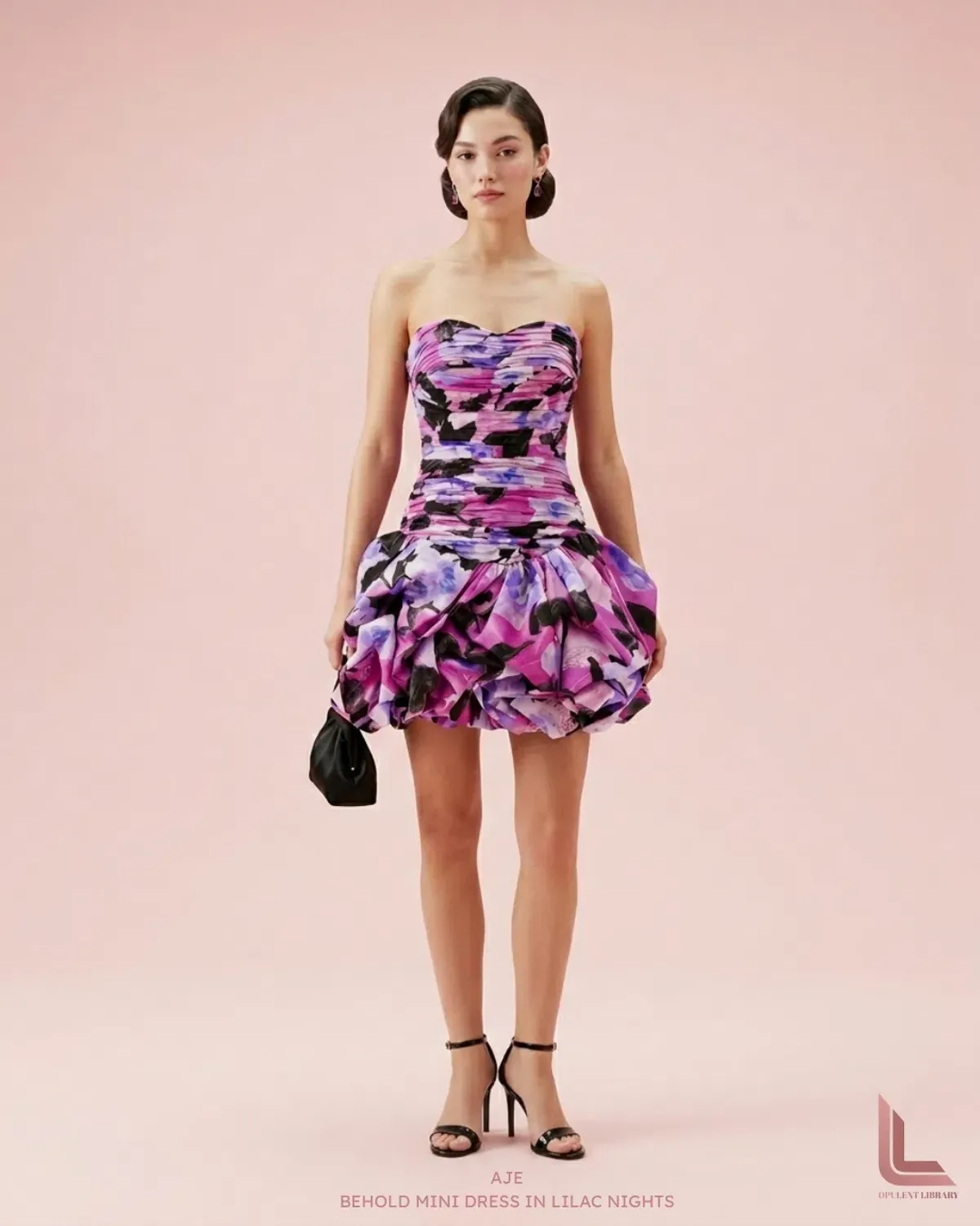 Aje Behold Mini Dress in Lilac Nights - Image 1