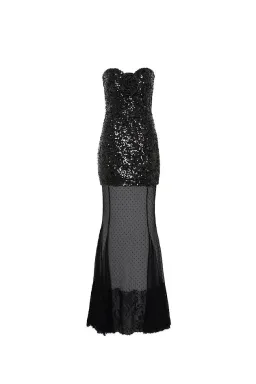 New REBECCA VALLANCE Diana Gown - Size 12 - Strapless Black Formal Maxi Dress for rent on The Volte - image 4