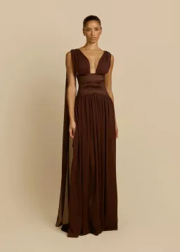 Arcina Ori Ramona Dress in Cacao Size L / AU 12 for rent on The Volte - image 2