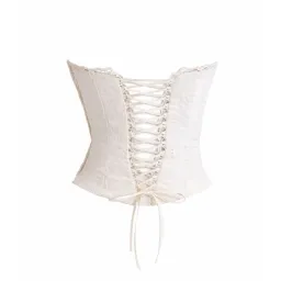 House of CB White Cotton Broderie Strapless Corset Top & Skirt for rent on The Volte - image 2