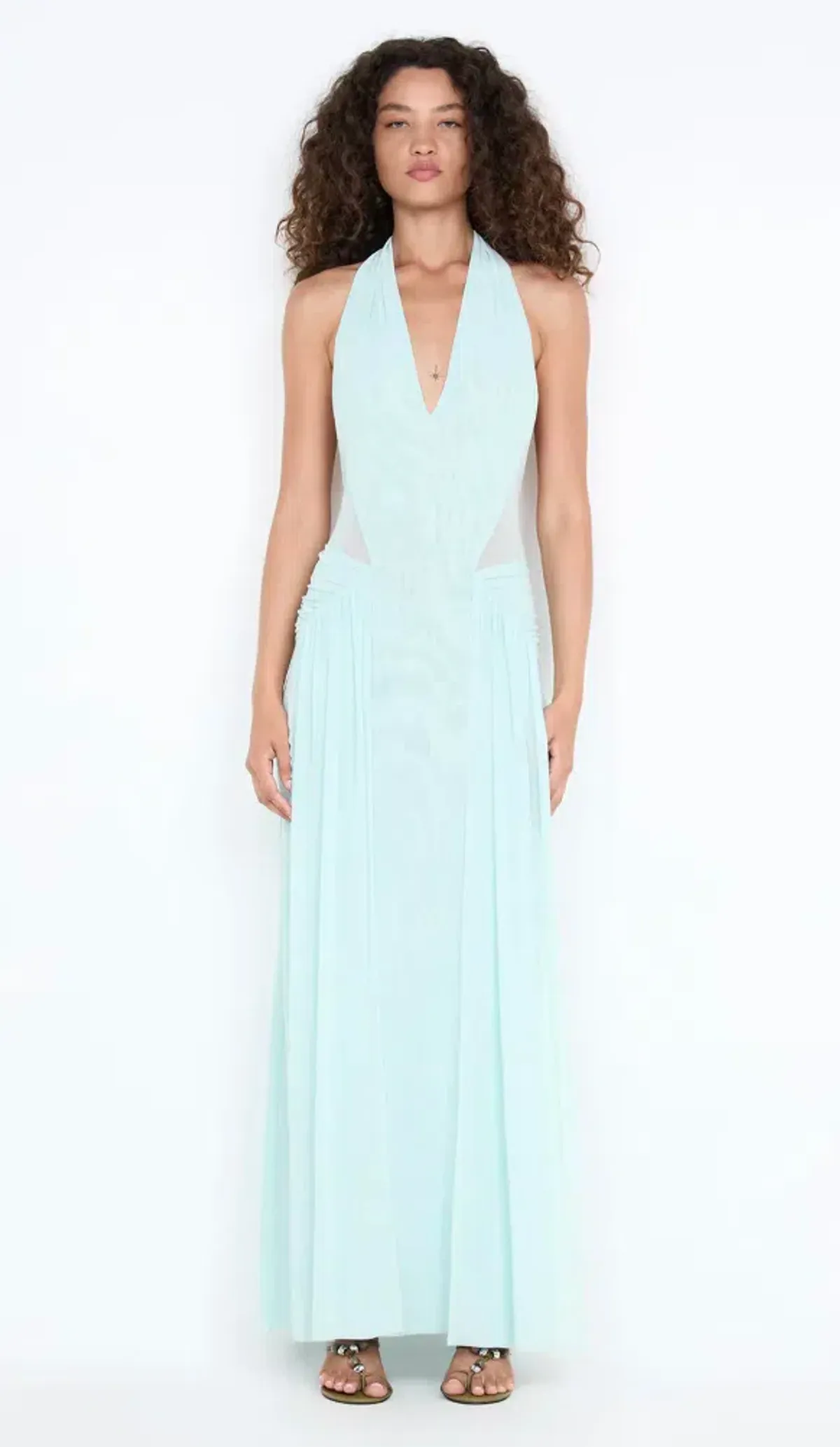 JUNIPER HALTER MAXI DRESS | SPEARMINT - SIZE 8 - Image 1