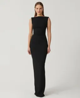 Effie Kats Verona Gown size S/8 in black for rent on The Volte - image 1