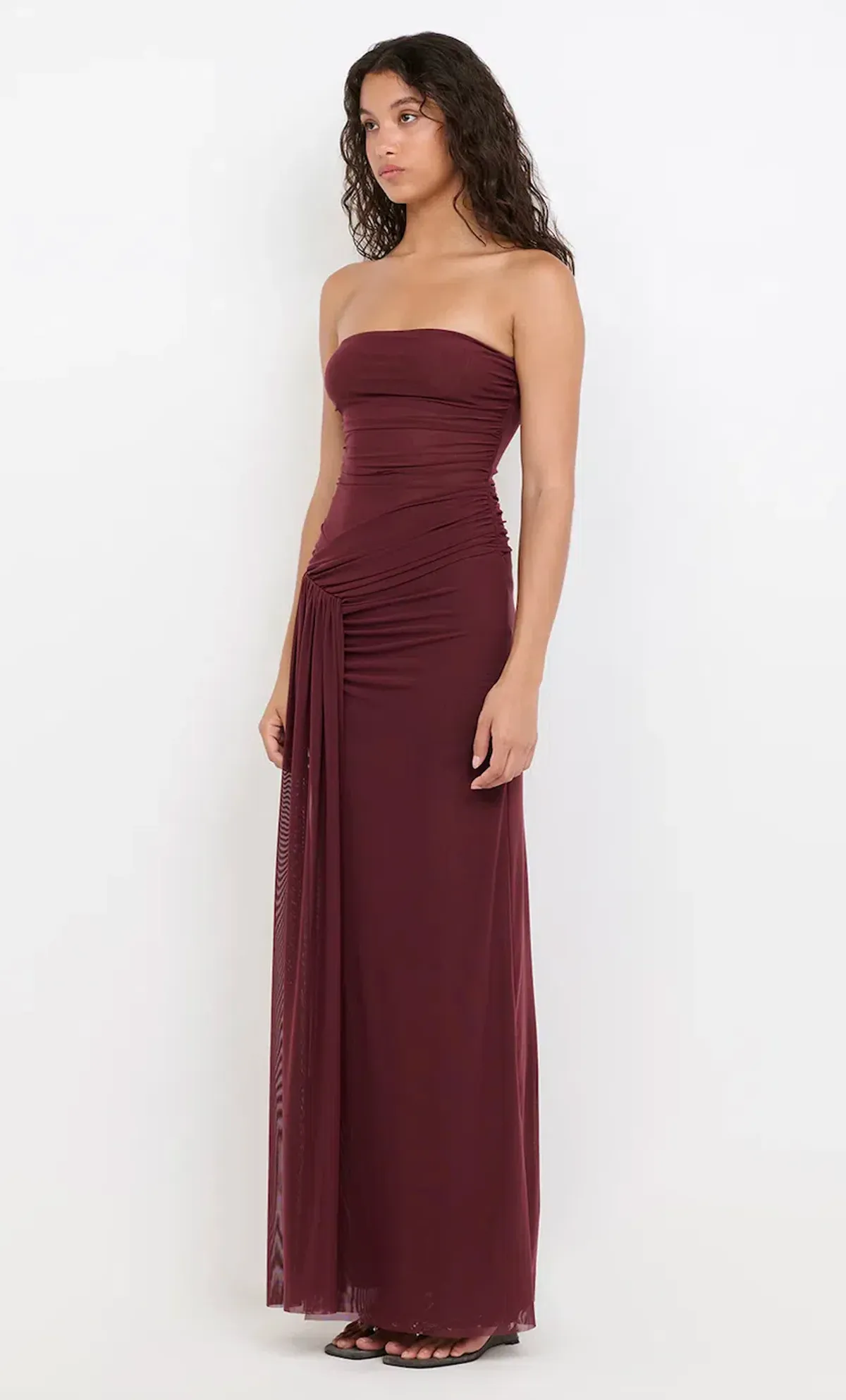 IDA STRAPLESS DRESS | BLACKBERRY - SIZE 10 - Image 2