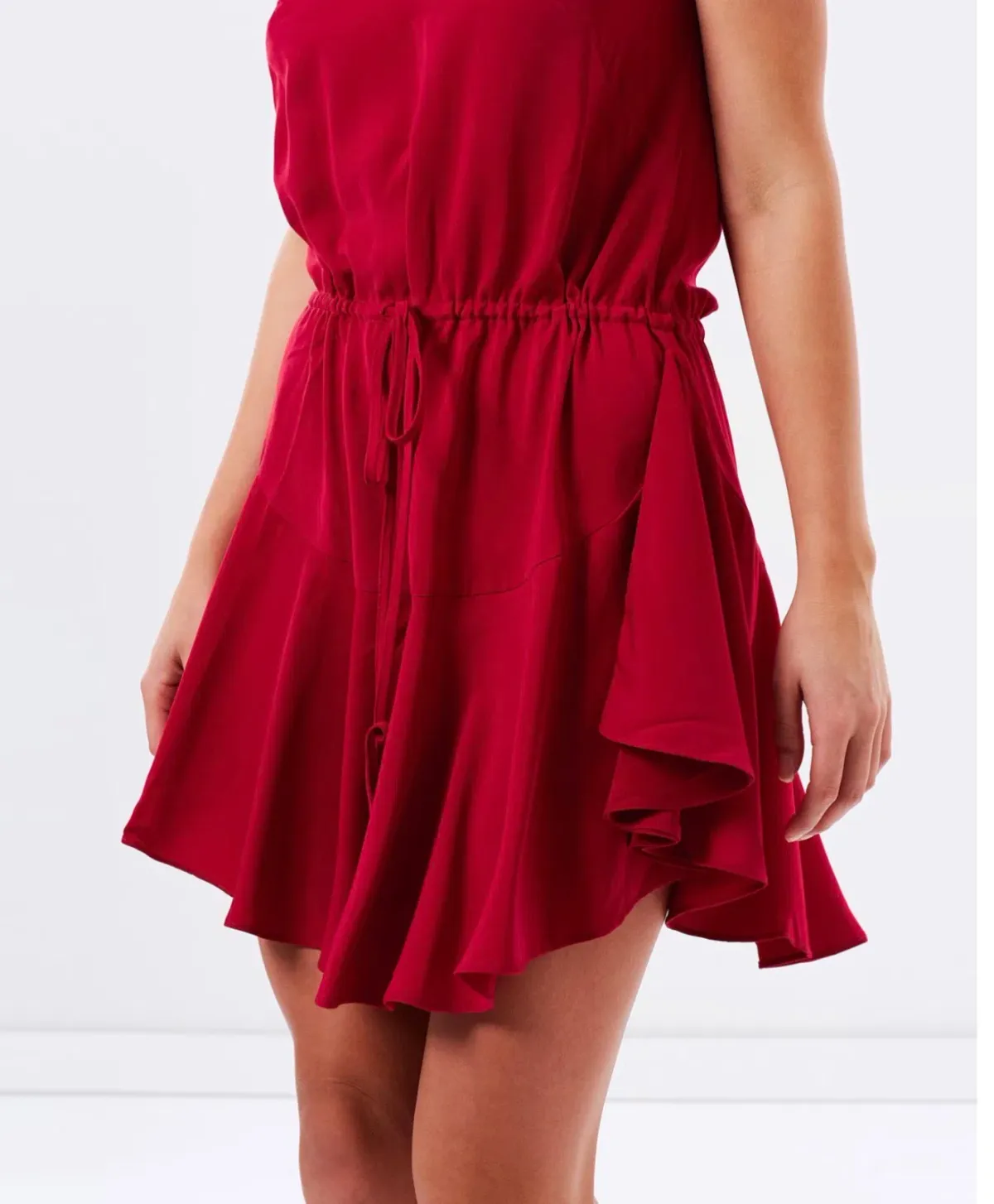 Shona Joy High Neck Mini Dress Red SIZE 8 - Image 3