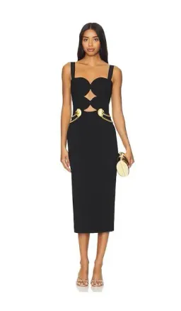 New REBECCA VALLANCE “Chelsea” Midi Dress – Size 8 AU – Black for rent on The Volte - image 2