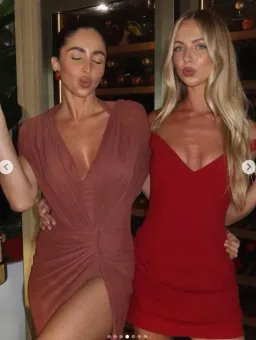 Bec and Bridge Leia Drape Gown Rust White Size 8 for rent on The Volte - image 4