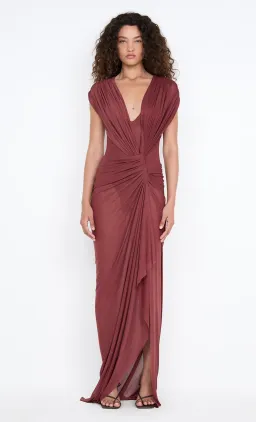 Bec and Bridge Leia Drape Gown Rust White Size 8 for rent on The Volte - image 1