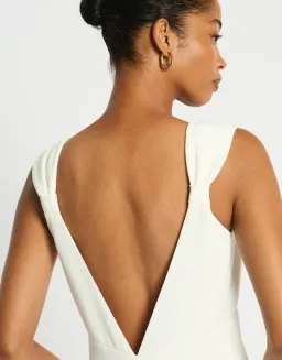 New SASS & BIDE Athena Dress in Ivory White - Size 10 - Formal Gown for rent on The Volte - image 3