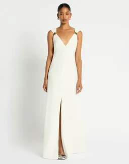 New SASS & BIDE Athena Dress in Ivory White - Size 10 - Formal Gown for rent on The Volte - image 1