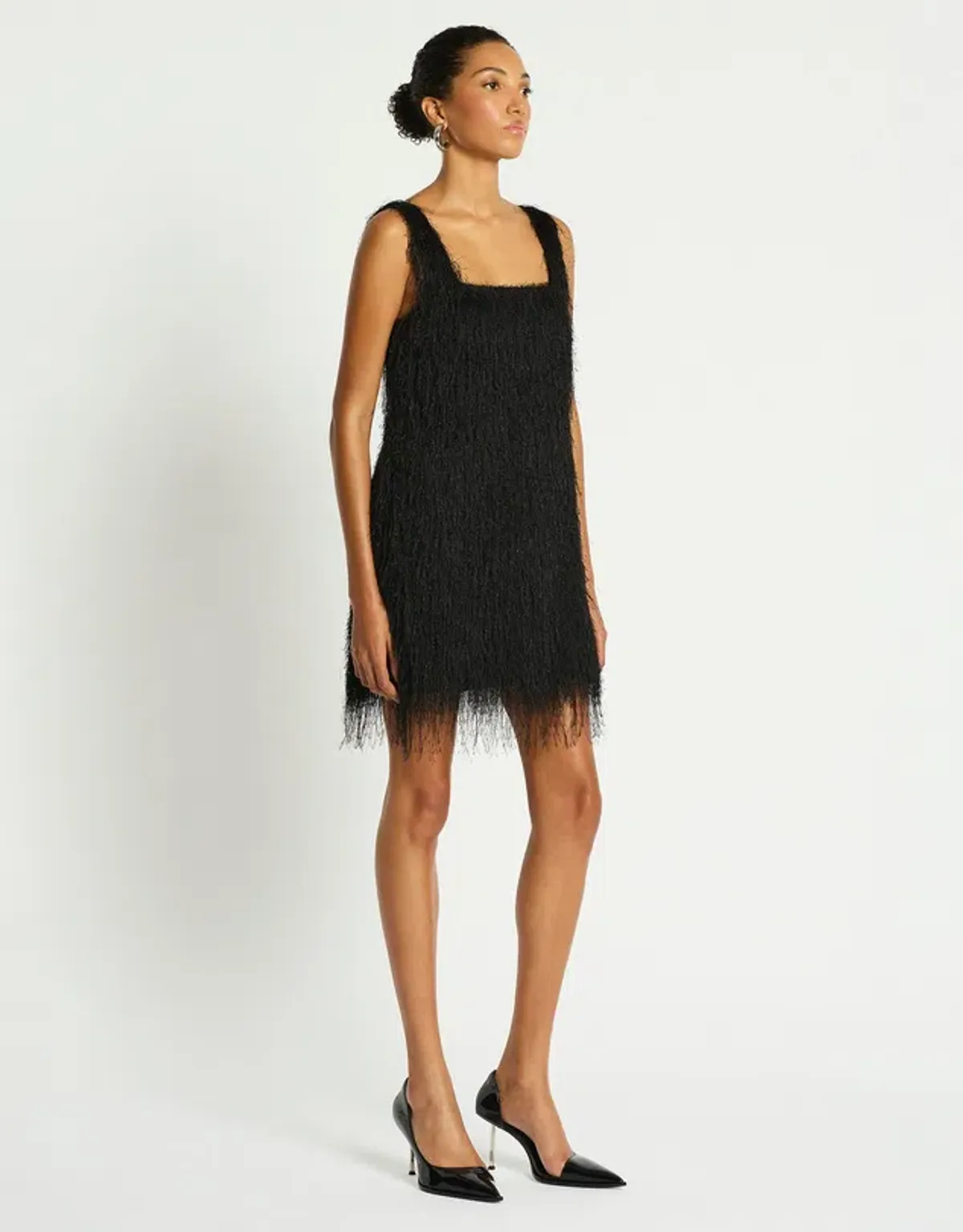 New SASS & BIDE “Dolce” Fringe Mini Dress – Black Size 6 AU - Image 2