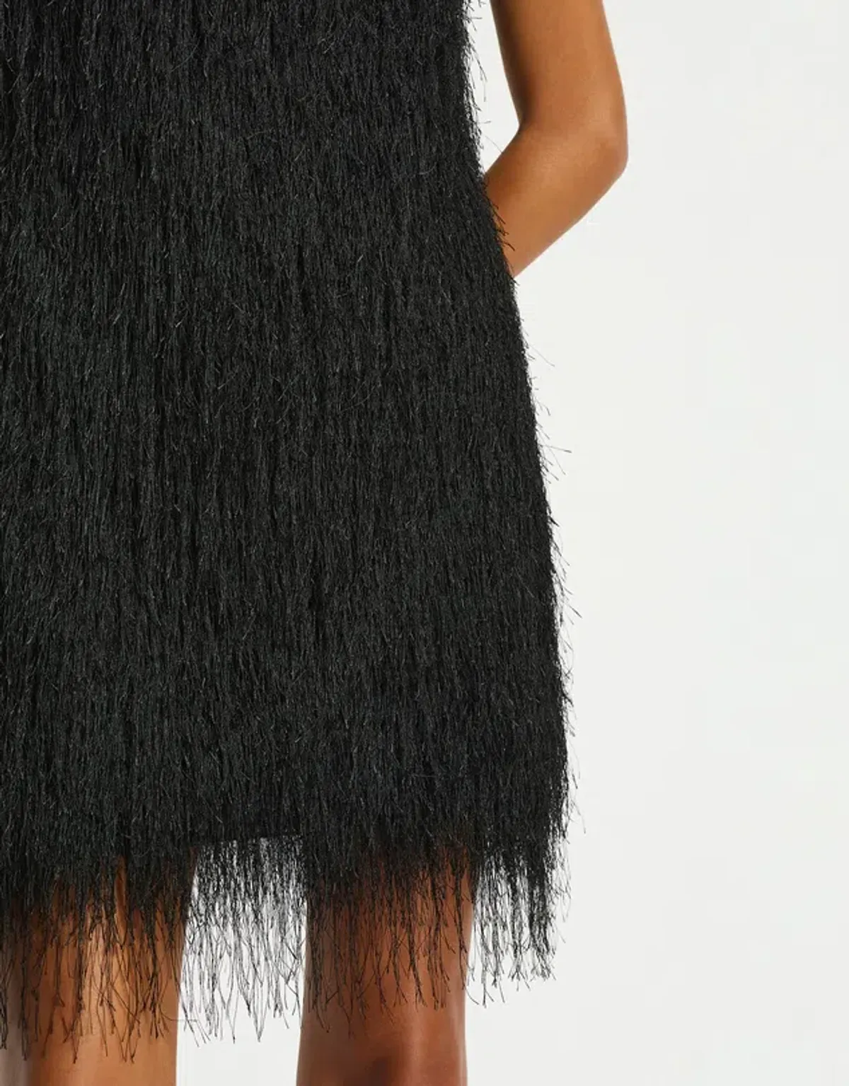 New SASS & BIDE “Dolce” Fringe Mini Dress – Black Size 6 AU - Image 4
