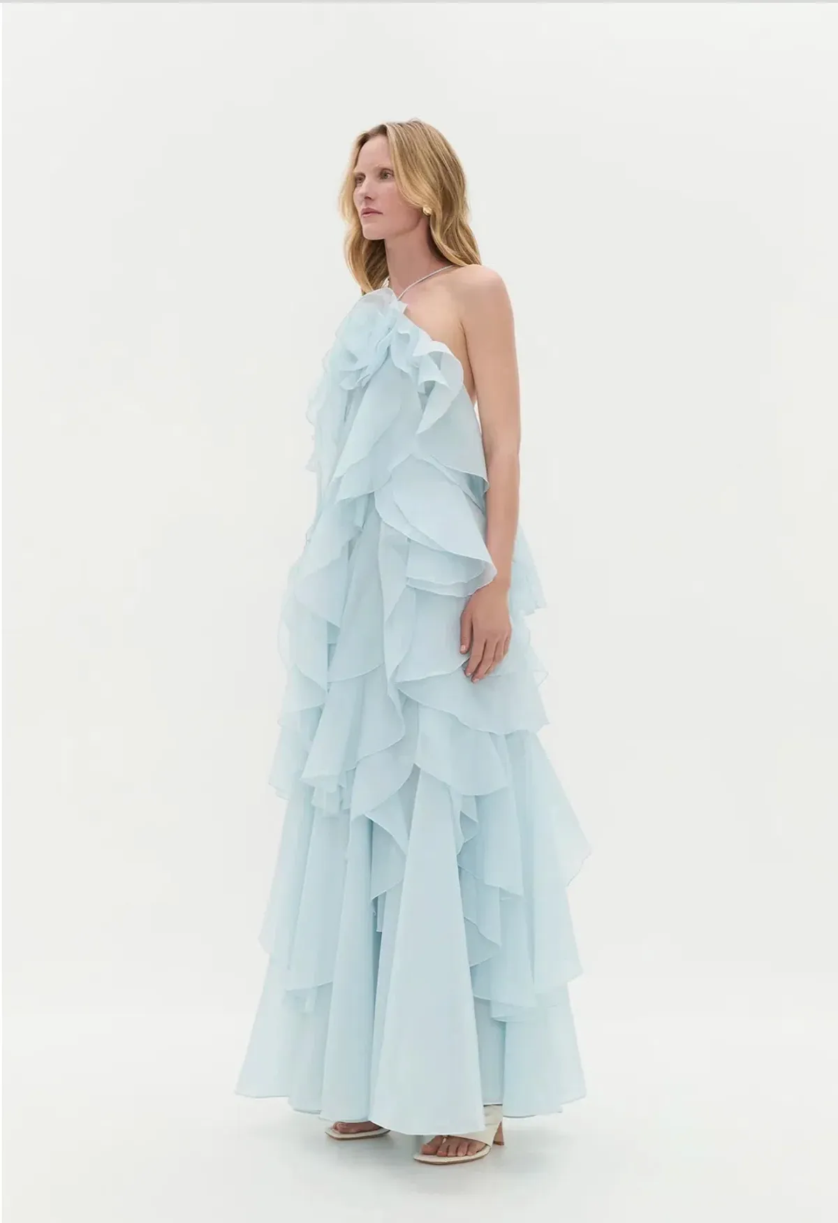 AJE Pandorea Layered Maxi Dress – Silver Blue- size 12 - Image 6