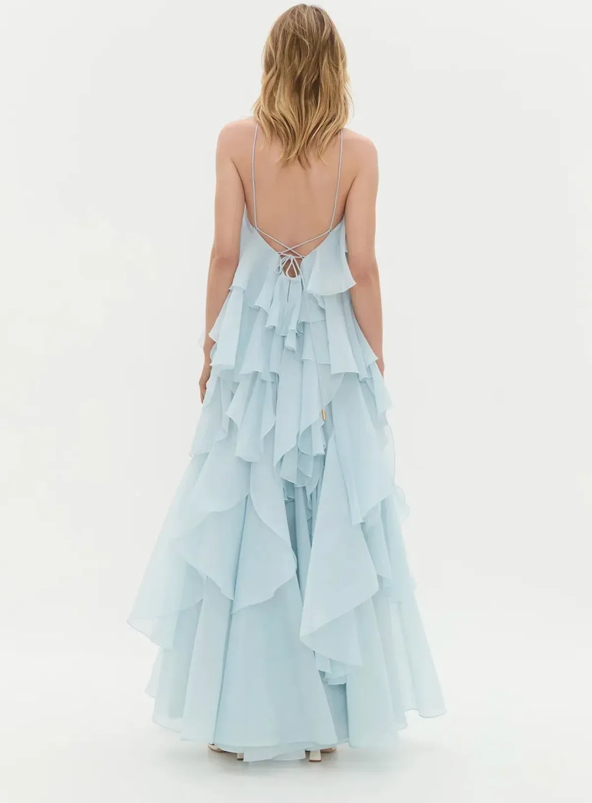 AJE Pandorea Layered Maxi Dress – Silver Blue- size 12 - Image 7