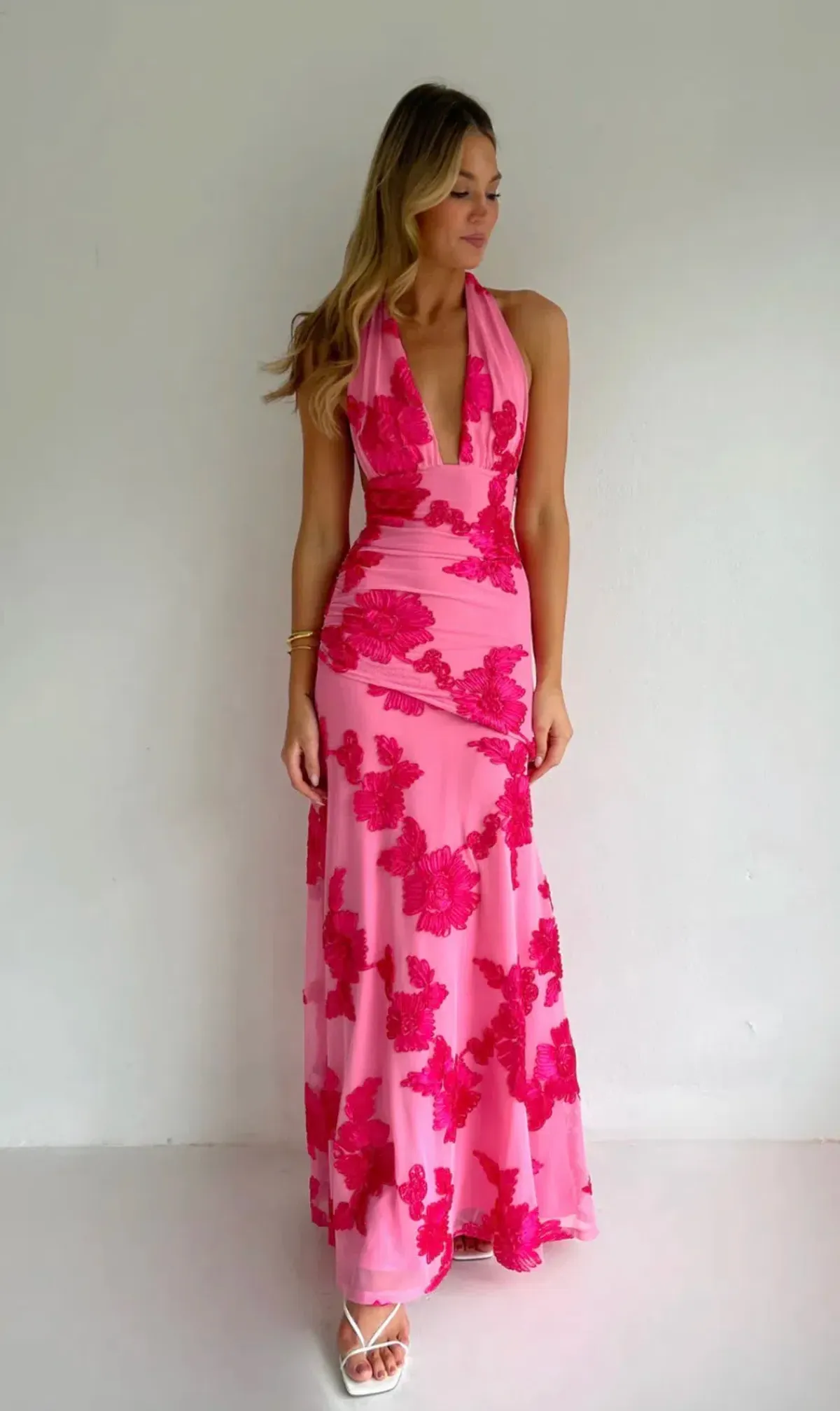 NEW ROMANTICS – BECCA MAXI DRESS – ROSA FLEUR- SIZE 10 - Image 2