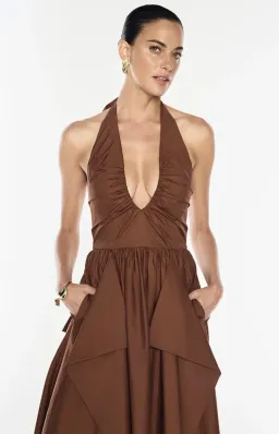 Manning Cartell- Provence Halter Dress– Cognac- Size 12 for rent on The Volte - image 8
