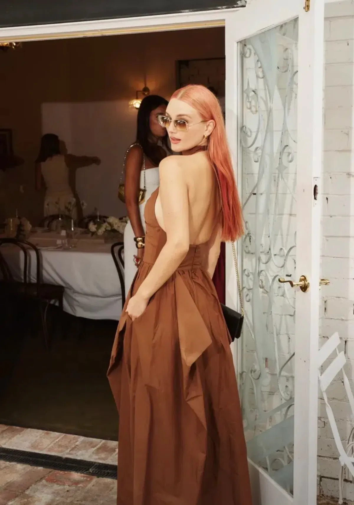 Manning Cartell- Provence Halter Dress– Cognac- Size 12 - Image 2