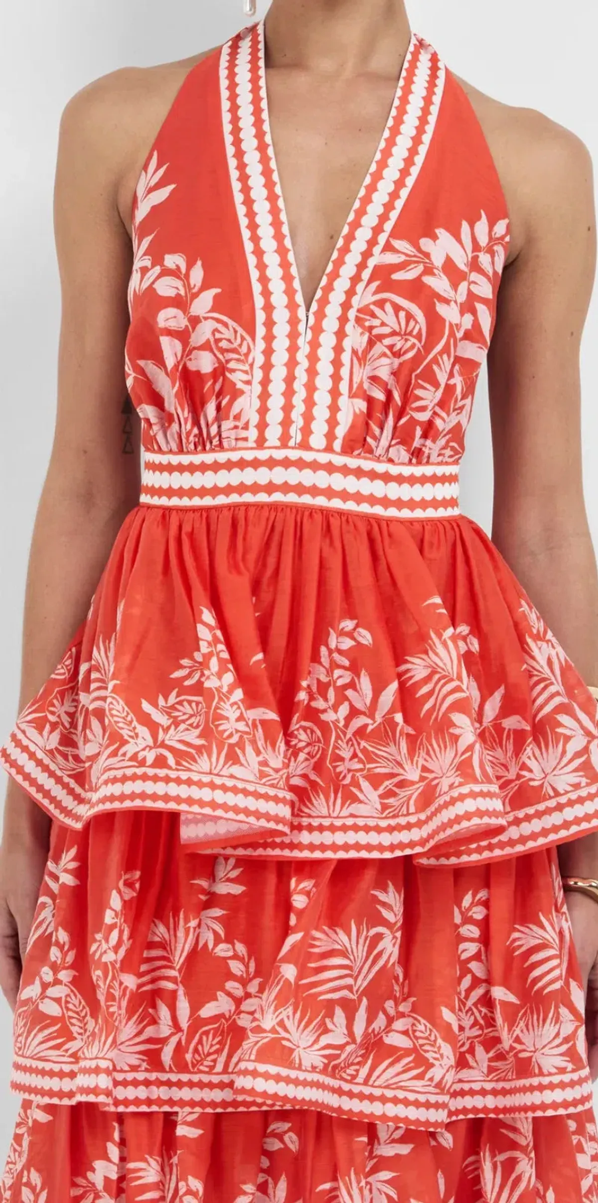 Sheike- Ravello Palm Dress- Red- Size 16 - Image 3