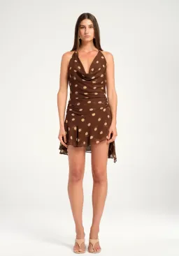 Benni- Harlow Dress- Espresso Polka Dot- Size 10 for rent on The Volte - image 1