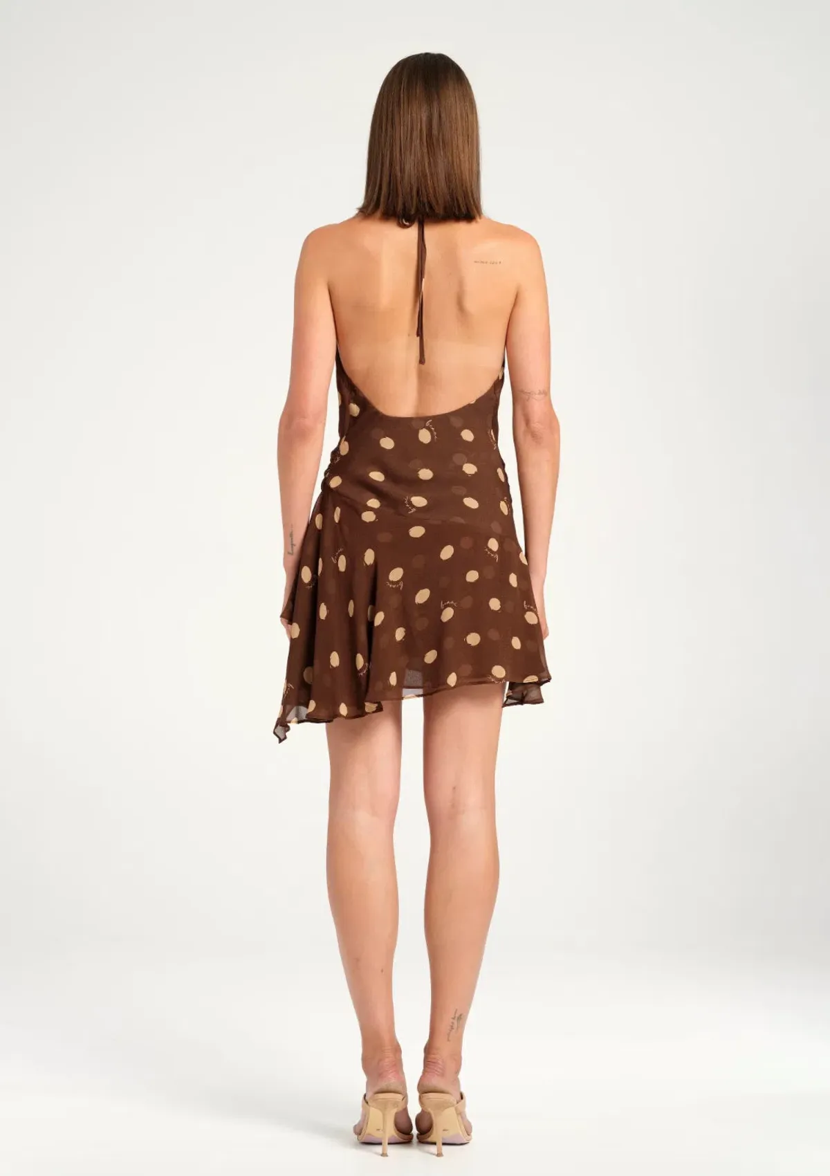 Benni- Harlow Dress- Espresso Polka Dot- Size 10 - Image 3